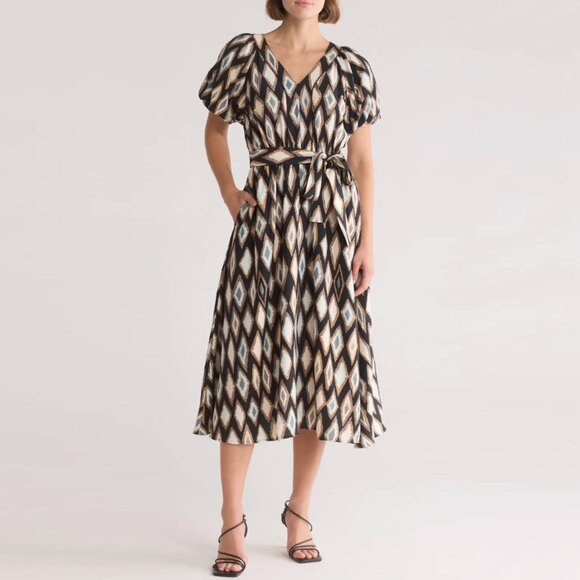 MELLODAY Bubble Sleeve Midi Dress - Picture 3 of 4